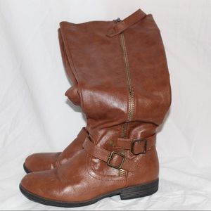 Brown Leather Tall Boots
